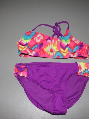 Multi Color 2  Pcs Justice Bikini Swimsuit Size 12